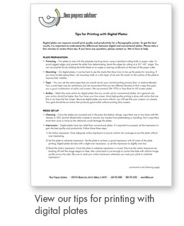 FPS Tips for Printing with Digital Plates